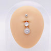 Stainless Steel Women's Body Piercing Jewelry Navel Ring With Heartshaped Butterfly Starshaped Leaves Pendant Alloy Inlaid Artificial And Semiprecious Stones Electroplated