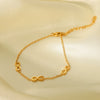 Stainless Steel Women's Bracelet With Digital Symbol And Electroplating Treatment