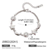 Stainless Steel Women's Casual Minimalist Bracelet With Star And Geometric Pattern Electroplated