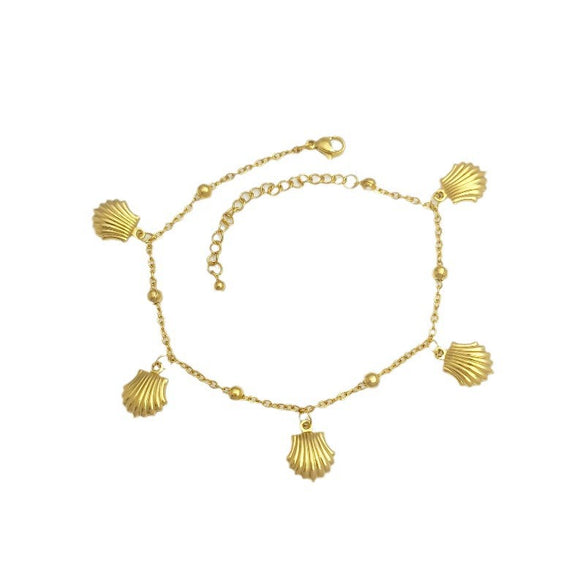 Stainless Steel Women's Dolphin Starfish Shell Anklet Accessories Fashionable Highend Niche Light Luxury