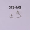 Stainless Steel Women's Double Ear Hole Ear Bone Nail Earrings With Flower Pattern And Electroplating Design
