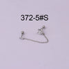 Stainless Steel Women's Double Ear Hole Ear Bone Nail Earrings With Flower Pattern And Electroplating Design