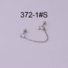 Stainless Steel Women's Double Ear Hole Ear Bone Nail Earrings With Flower Pattern And Electroplating Design