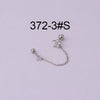Stainless Steel Women's Double Ear Hole Ear Bone Nail Earrings With Flower Pattern And Electroplating Design