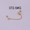 Stainless Steel Women's Double Ear Hole Ear Bone Nail Earrings With Flower Pattern And Electroplating Design