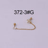 Stainless Steel Women's Double Ear Hole Ear Bone Nail Earrings With Flower Pattern And Electroplating Design