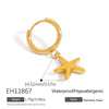 Stainless Steel Women's Earrings With Flower Pattern And Electroplating Retro Fashion Minimalist Style