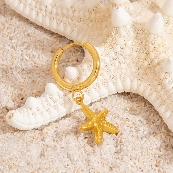 Stainless Steel Women's Earrings With Flower Pattern And Electroplating Retro Fashion Minimalist Style