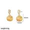 Stainless Steel Women's Earrings With Star Geometric Pattern Electroplated Highend Style