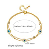 Stainless Steel Women's Fashion Simple Doublelayered Flower Anklet Accessories