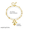 Stainless Steel Women's Flower Shaped Diamondencrusted Pendant Anklet Fashionable Simple Highend Light Luxury