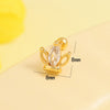 Stainless Steel Women's Geometric And Flower Patterned Electroplated Earrings For Cartilage Piercing