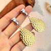 Stainless Steel Women's Geometric Retro Minimalist Electroplated Earrings