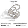 Stainless Steel Women's Geometric Ring And Opening Bracelet With Electroplating Design