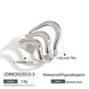 Stainless Steel Women's Geometric Ring And Opening Bracelet With Electroplating Design