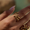 Stainless Steel Women's Geometric Ring Electroplated Minimalist Jewelry
