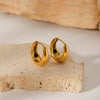 Stainless Steel Women's Geometric U Shape Electroplated Earrings