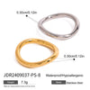 Stainless Steel Women's Ins Style Geometric Ring With Electroplating