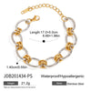 Stainless Steel Women's Light Luxury Niche Design Geometric Bracelet With Electroplating