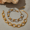 Stainless Steel Women's Light Luxury Niche Design Geometric Bracelet With Electroplating