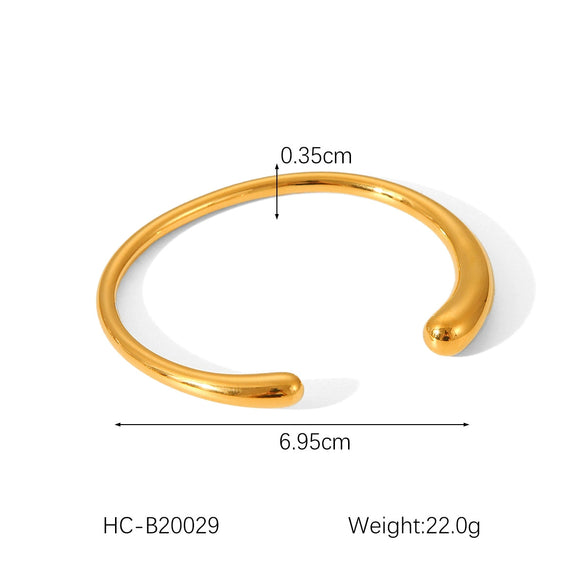 Stainless Steel Women's Minimalist Geometric Electroplated Bracelet