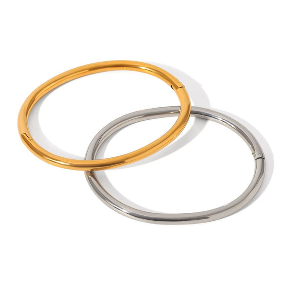 Stainless Steel Women's Minimalist Geometric Electroplated Bracelet