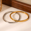 Stainless Steel Women's Minimalist Geometric Electroplated Bracelet