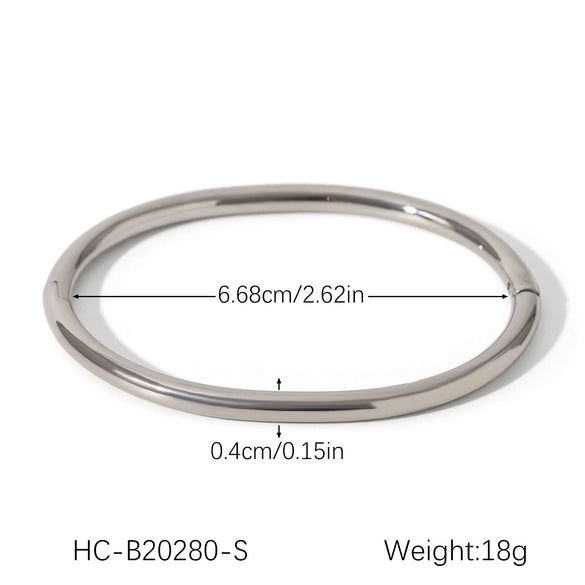 Stainless Steel Women's Minimalist Geometric Electroplated Bracelet