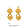 Stainless Steel Women's Natural Style Earrings With Bow And Geometric Pattern Electroplated