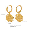 Stainless Steel Women's Natural Style Earrings With Bow And Geometric Pattern Electroplated