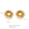 Stainless Steel Women's Natural Style Earrings With Bow And Geometric Pattern Electroplated