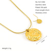 316L Stainless Steel Women's Necklace With Boat Anchor Joker Retro Snake Pendant Electroplating Geometric Animal Zodiac Design