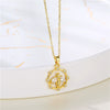Stainless Steel Women's Necklace With Microinlay Bees And Electroplating Treatment