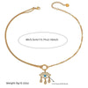 Stainless Steel Women's Personality Drop Shape Pendant Necklace With Snake Bone Chain And Electroplating