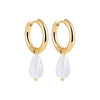 Stainless Steel Women's Retro Detachable Water Drop Earrings With Electroplating Treatment