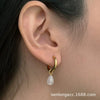 Stainless Steel Women's Retro Detachable Water Drop Earrings With Electroplating Treatment