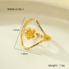Stainless Steel Women's Ring With Flower Pattern And Electroplating Light Luxury Style