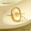 Stainless Steel Women's Ring With Flower Pattern And Electroplating Light Luxury Style