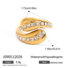 Stainless Steel Women's Ring With Geometric Pattern And Electroplating Light Luxury Style