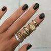 Stainless Steel Women's Ring With Geometric Pattern And Electroplating Light Luxury Style