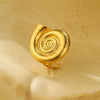 Stainless Steel Women's Ring With Starfish Marine Element And Electroplating Treatment Light Luxury Style