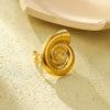 Stainless Steel Women's Ring With Starfish Marine Element And Electroplating Treatment Light Luxury Style