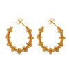 Stainless Steel Women's Spring Cshaped Bamboo Twist Water Drop Asymmetry Pendant Earrings Jewelry Accessories Electroplated
