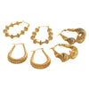 Stainless Steel Women's Spring Cshaped Bamboo Twist Water Drop Asymmetry Pendant Earrings Jewelry Accessories Electroplated