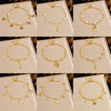 Stainless Steel Women's Stacked Doublelayer Chain Pendant Anklet With Star Pattern