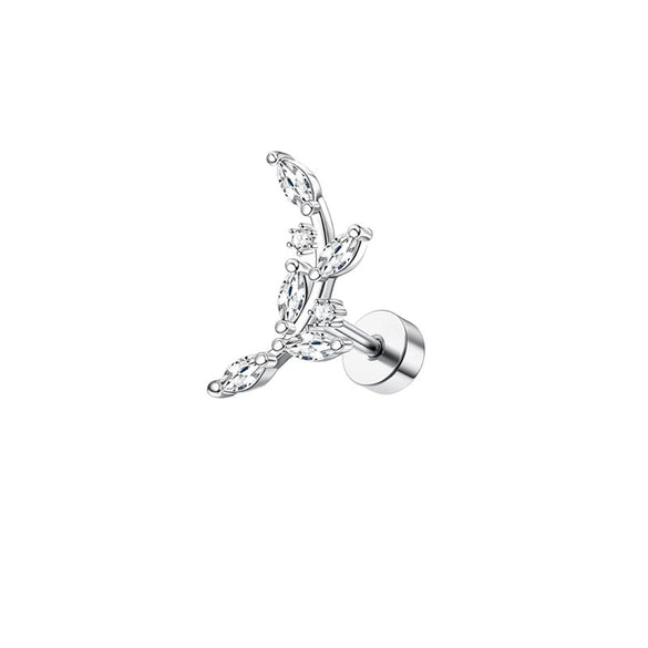 Stainless Steel Women's Star Shape Earrings With 14K Real Gold Plating