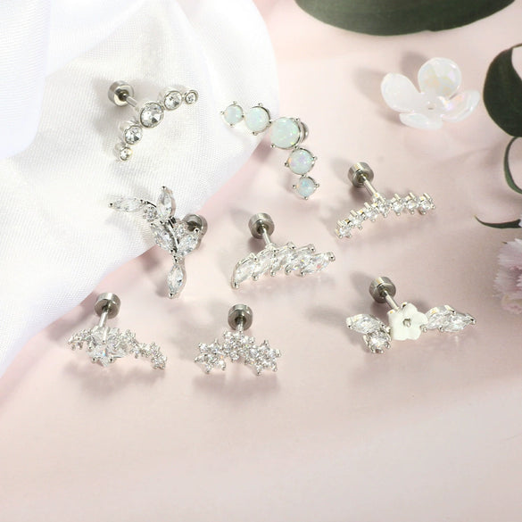 Stainless Steel Women's Star Shape Earrings With 14K Real Gold Plating