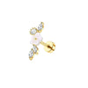 Stainless Steel Women's Star Shape Earrings With 14K Real Gold Plating