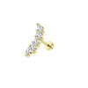 Stainless Steel Women's Star Shape Earrings With 14K Real Gold Plating