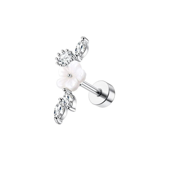 Stainless Steel Women's Star Shape Earrings With 14K Real Gold Plating